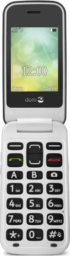 Preprost zložljiv mobilni telefon 2,4", 3 MP, 800 mAh, siv/srebrn - Doro 2424