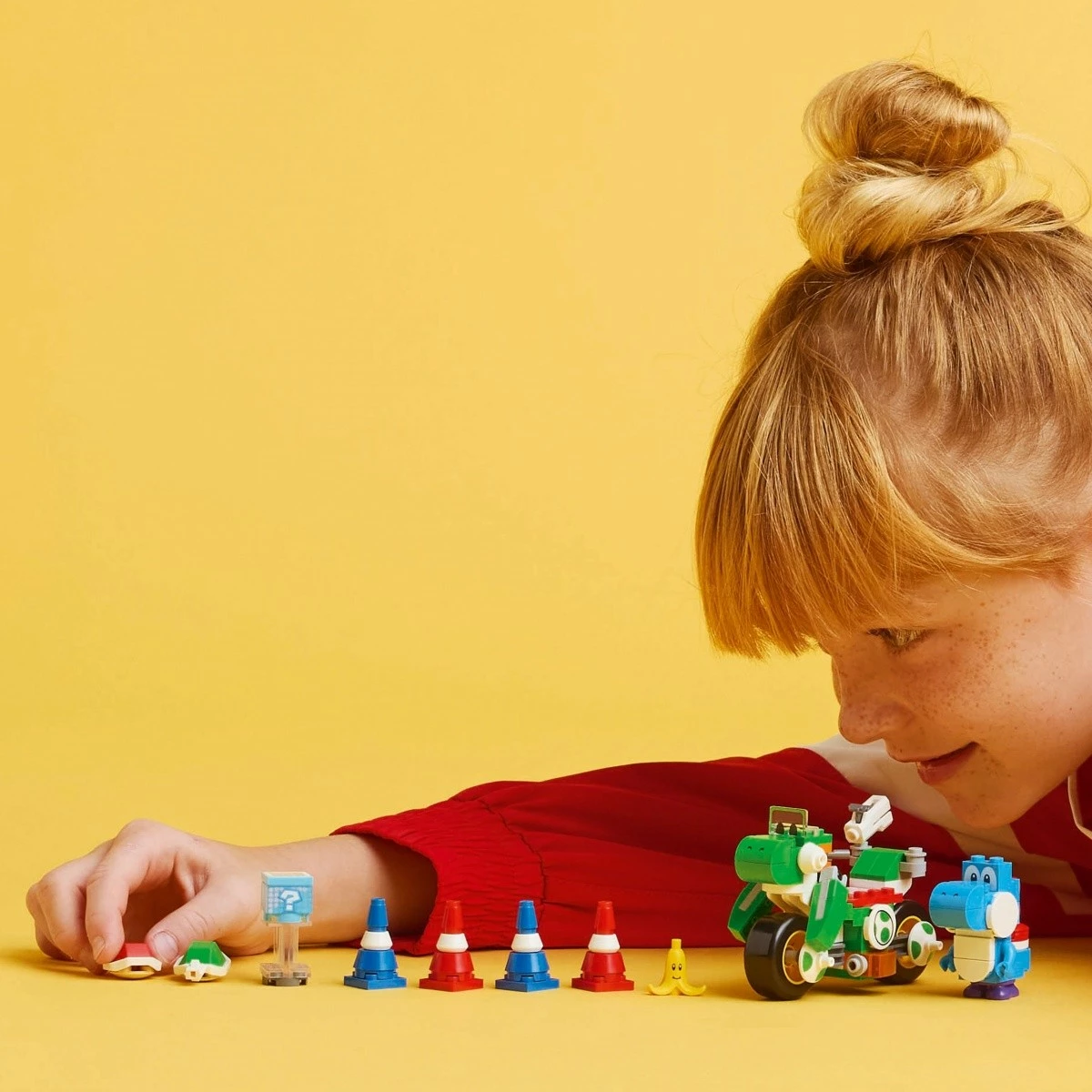 Set za sestavljanje Super Mario Mario Kart Yoshi Bike, LEGO 72031, 133 delov, svetlomodri Yoshi