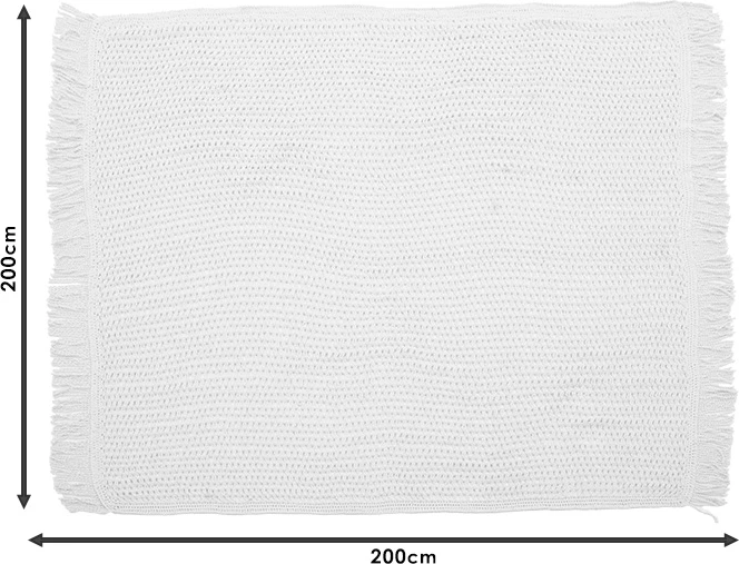 Streha za ležalnik, makrame, bež, 2x2 m