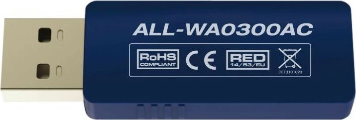 Omrežni adapter ALLNET ALL-WA0300AC, 2,4 GHz, 5 GHz, 867 Mbit/s, moder