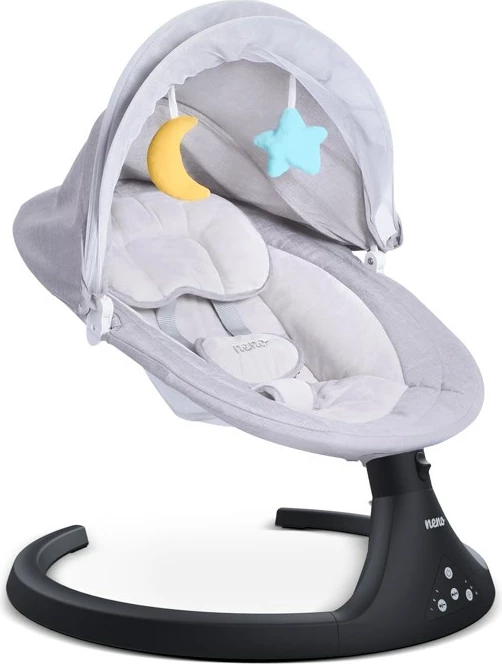 Elektronska zibka Neno Aurora za otroke, siva