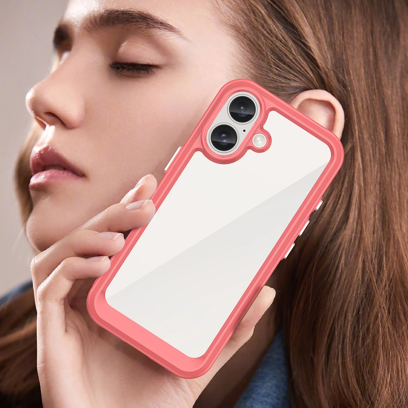 Ovitek za telefon Hurtel Outer Space za iPhone 16 Plus, rdeč