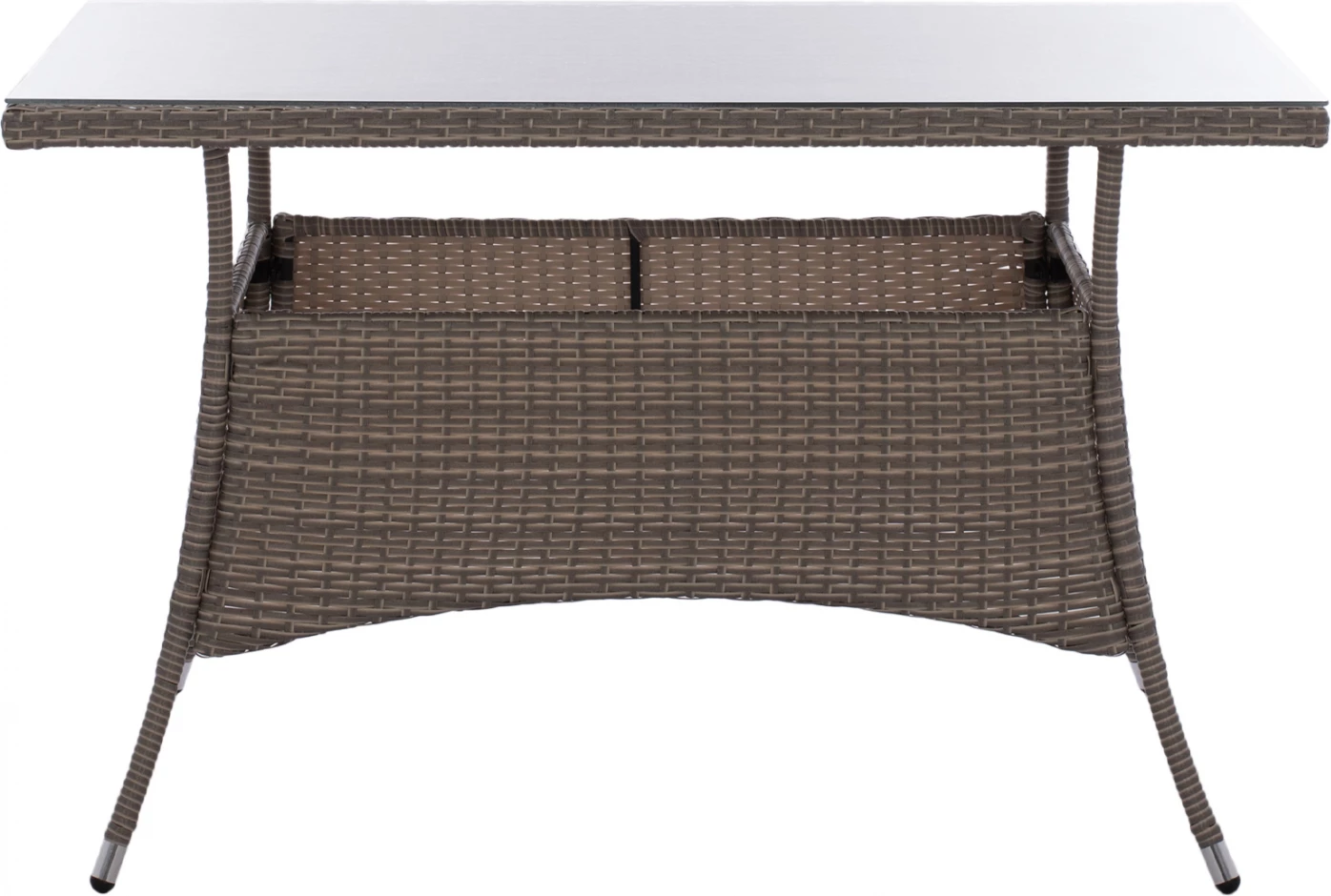 Kovinska miza Military iz ratana v sivi barvi FH5141.31 120x70x75 cm