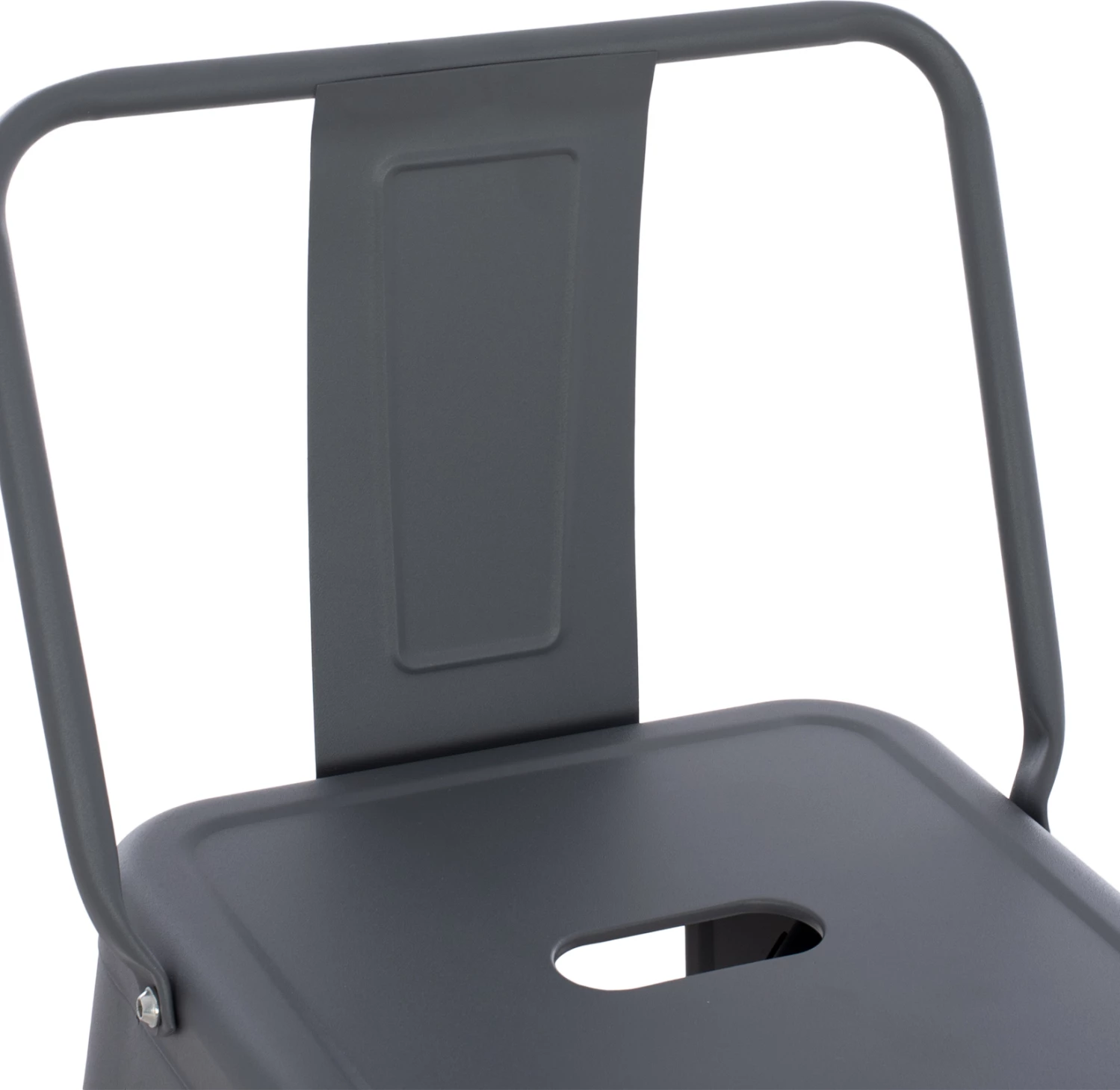 Kovinski barski stol Melita z naslonom v sivi barvi FH8643.10 43x43x100 cm