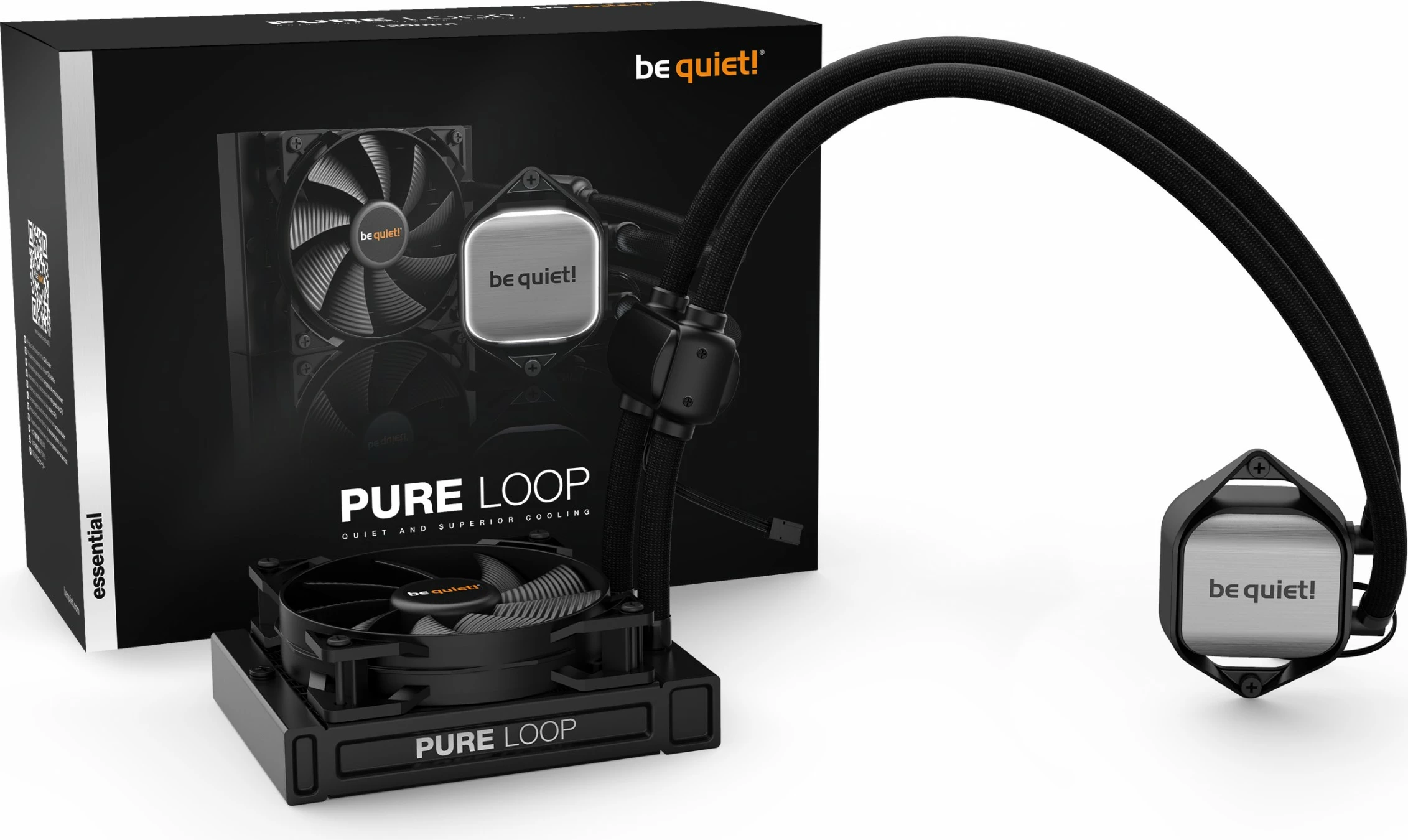 Vodeno hlajenje 120 mm, be quiet! PURE LOOP, IC Intracom, LED bele, črno