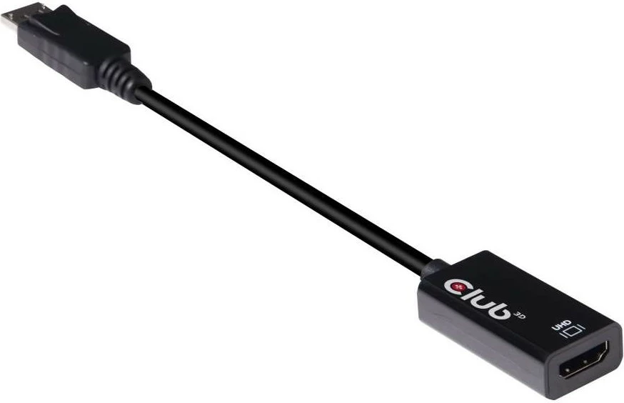 Adapter za DisplayPort v HDMI Club3D, 4K 60Hz, HDR, črn