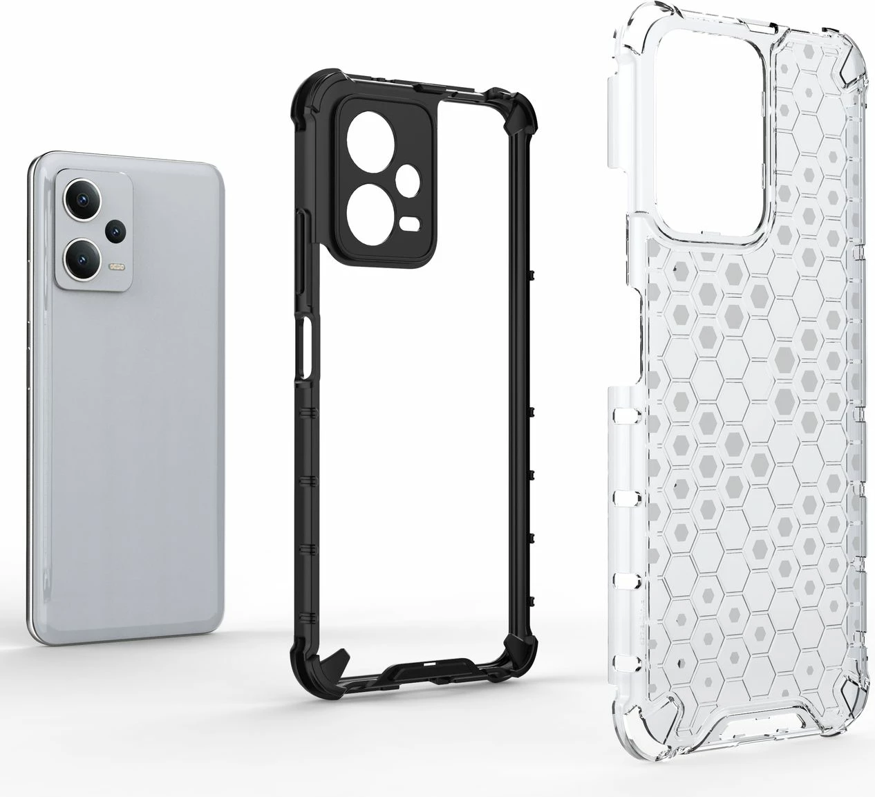 Ovitek za telefon Honeycomb Hurtel za Xiaomi Redmi Note 12 5G / Poco X5 5G, črn