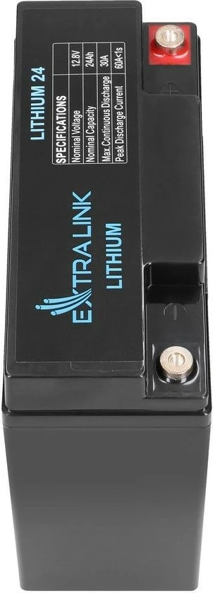LiFePO4 baterija Extralink EX.30424, 24Ah, 12.8V, črna