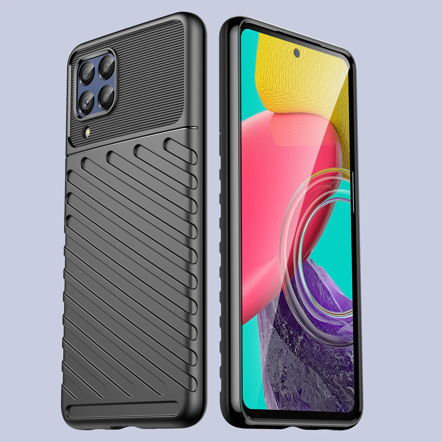 Zaščitni ovitek Hurtel Thunder za Samsung Galaxy M53 5G, črn