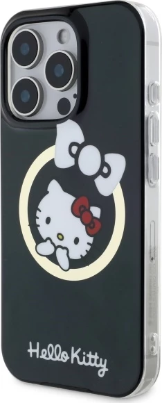 Zaščitni ovoj Hello Kitty IML Fun Bow MagSafe za iPhone 16 Pro, črn