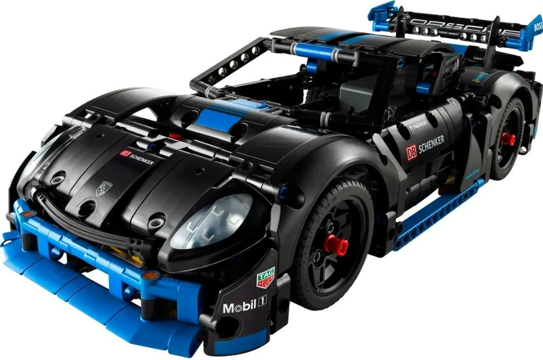 Set za sestavljanje LEGO Technic Porsche GT4 e-Performance Racing Car 42176, 834 kosov, črno/moder