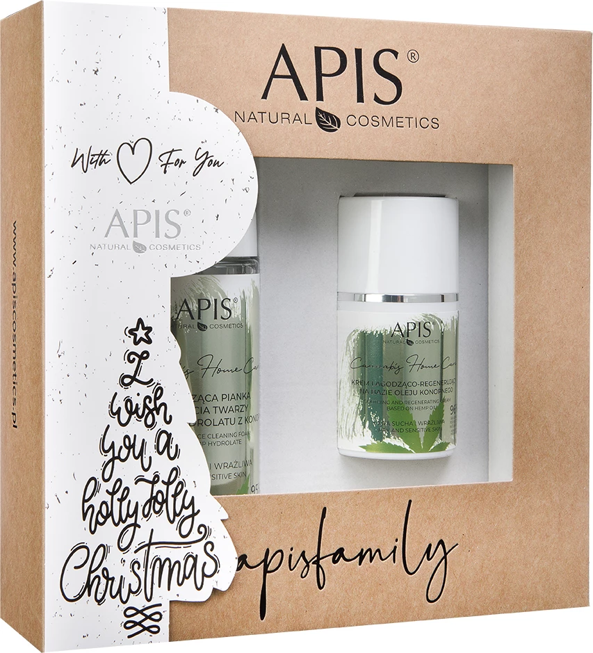 Komplet za nego obraza, APIS Cannabis Home Care, za ženske, 150 ml + 50 ml