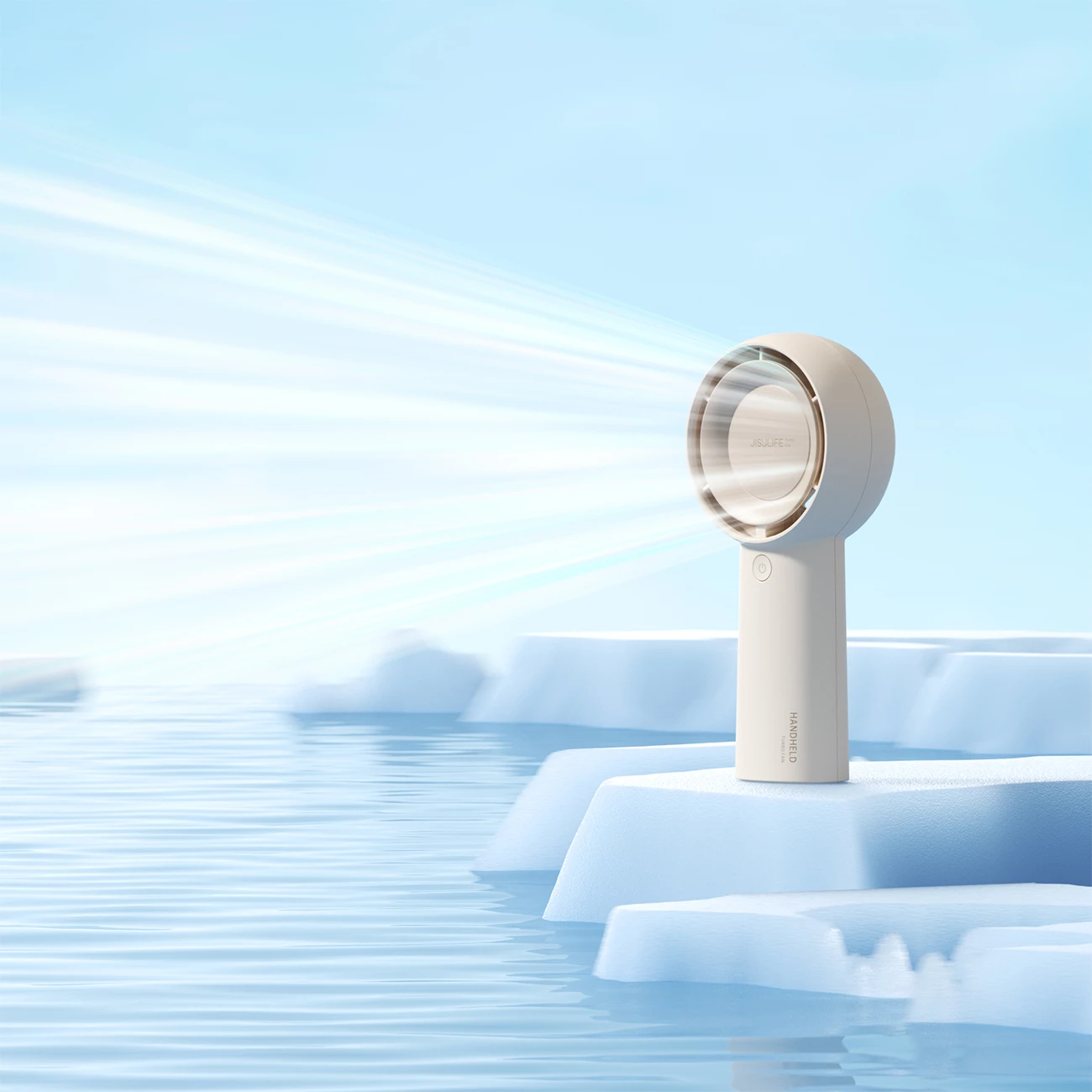 Ročni prenosni ventilator Jisulife Life5 Plus FA43, 4000 mAh, USB-C, bež