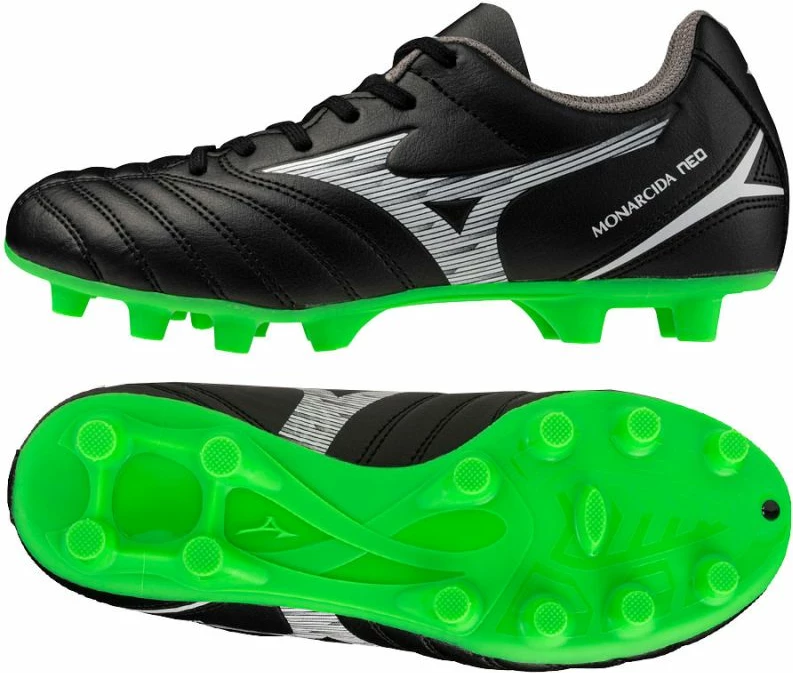 Superge za nogomet za otroke Mizuno, črno-zelene