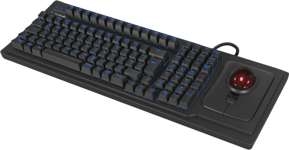 Tastatura s trackballom KeySonic KSK-8202ELU-T, US, črna