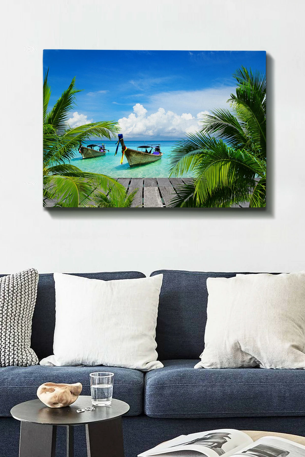 Dekorativna slika na platnu, večbarvna, leseni okvir, 70 x 100 cm