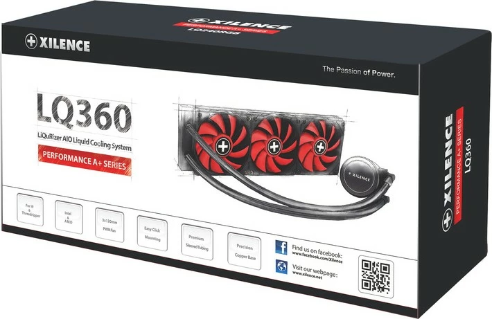 Vodno hlajenje vse-v-enem Xilence Performance A+ XC978 LQ360, 3x12 cm, črno/rdeče