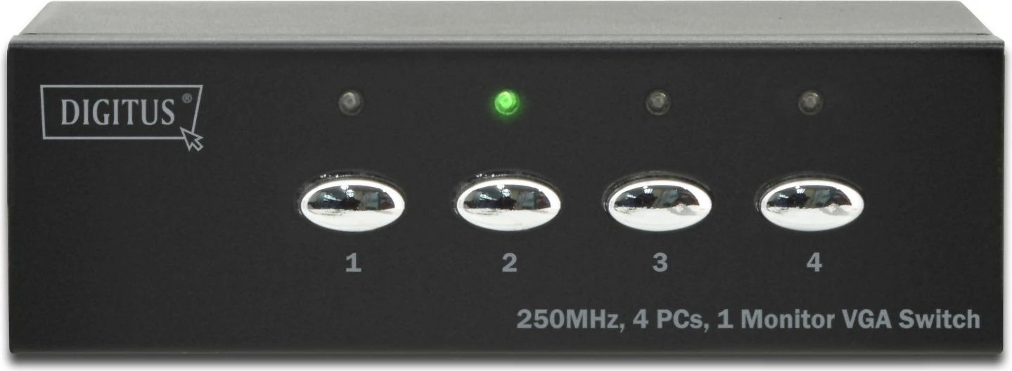 VGA stikalo 4-vhodno, 250 MHz, črno (Digitus)