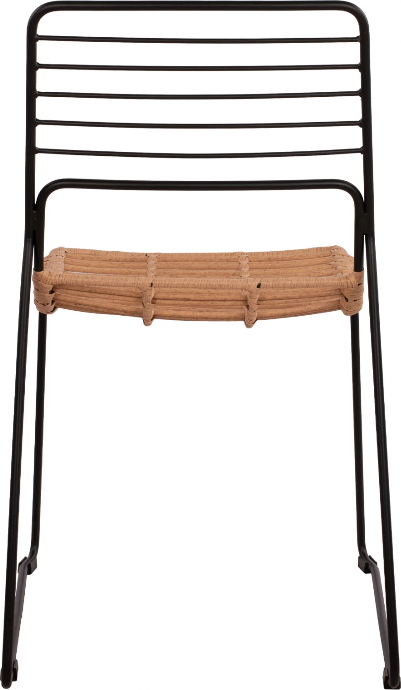 Kovinski stol Allegra FH5694 s pletenjem bež 51x54x83cm
