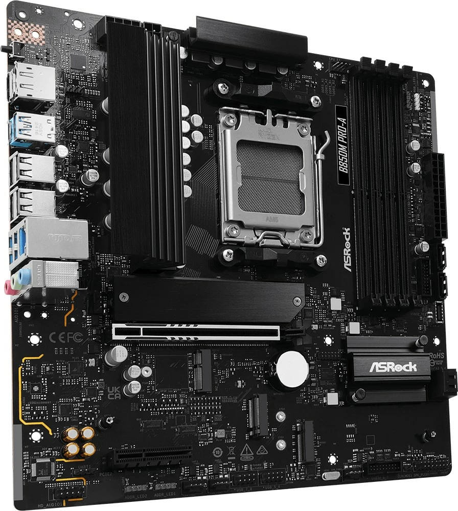 Matična plošča ASRock B850M PRO-A, Socket AM5, micro ATX, DDR5, črna