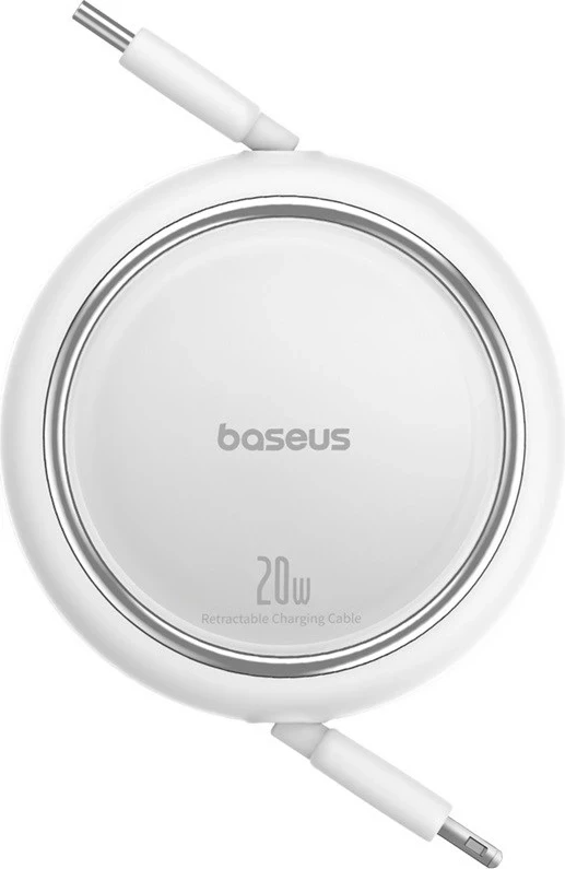 Kabél za polnjenje, USB-C na Lightning, 1 m, 20 W, bel — Baseus Free2Pull