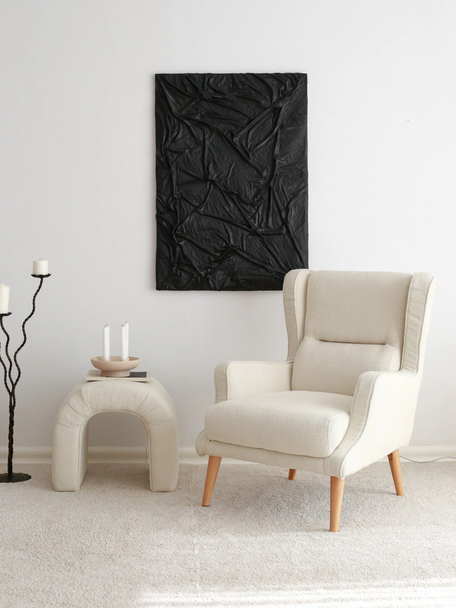 Fotelj z nasloni za roke, Atelier del Sofa, krem