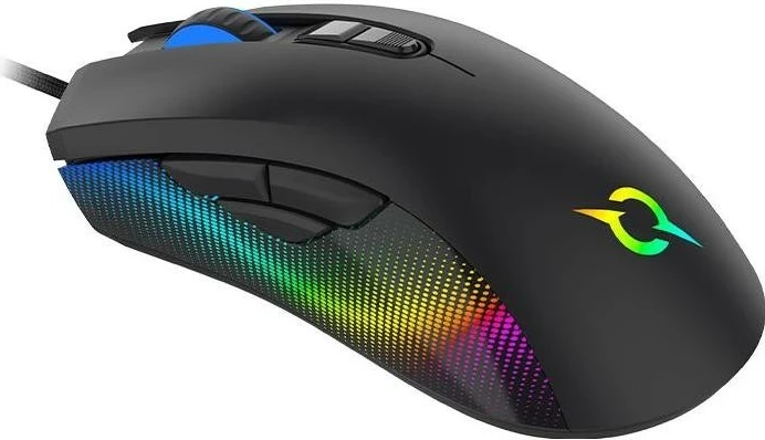 Ergonomski igralni miš Aqirys PHOENIX, RGB, črn