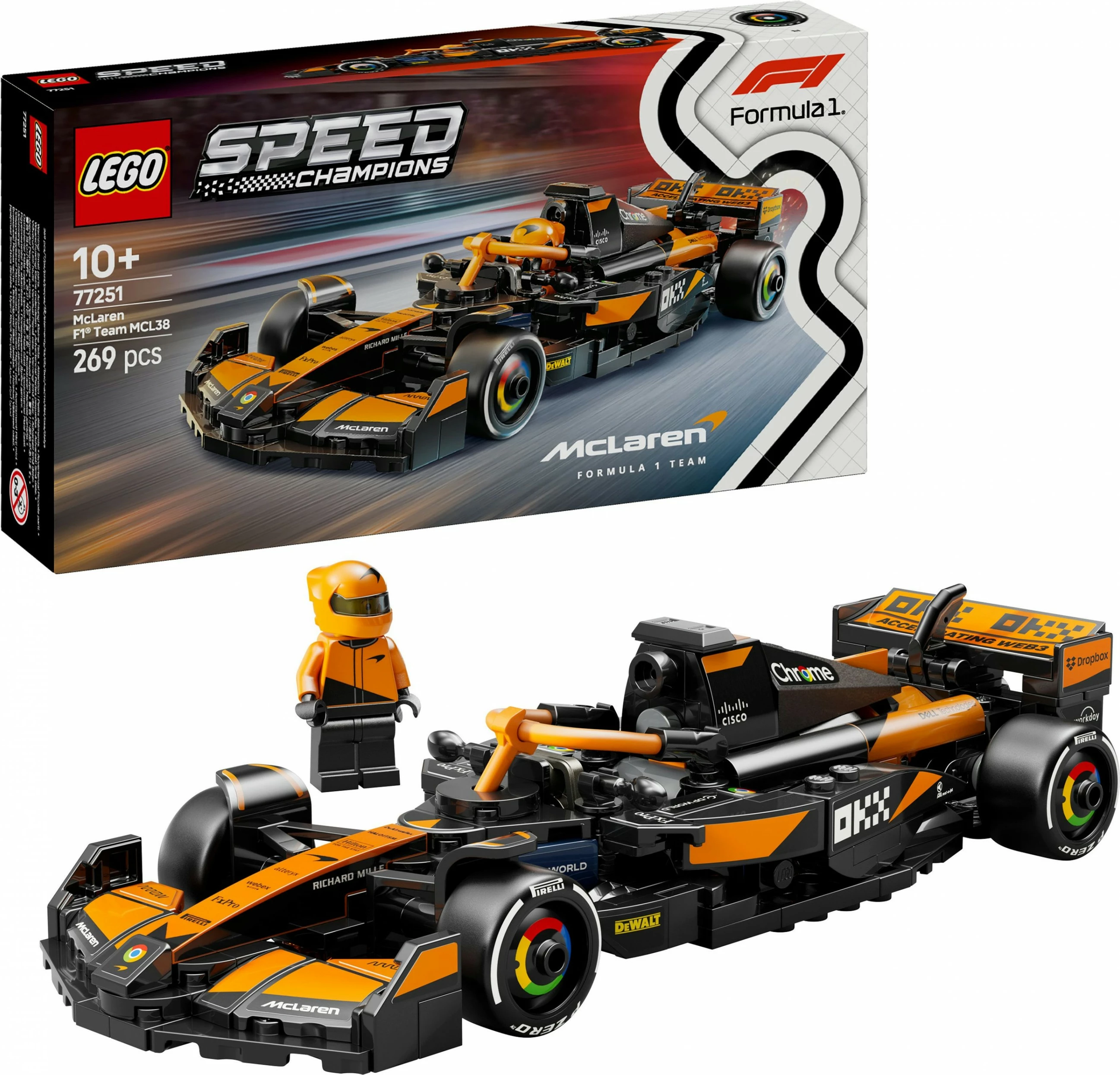 Set gradnje McLaren F1® Team MCL38, 269 kosov, večbarven