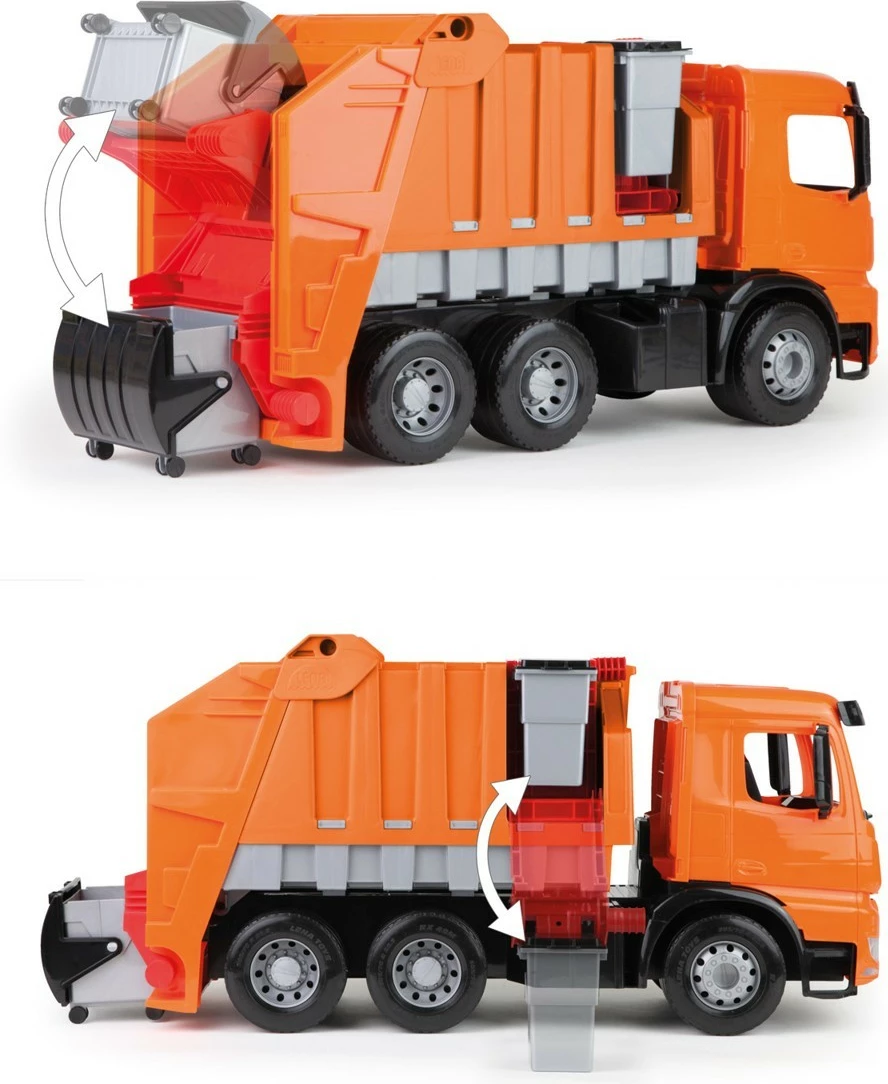 Igrača tovornjak Lena Giga Trucks, plastika, oranžna/siva