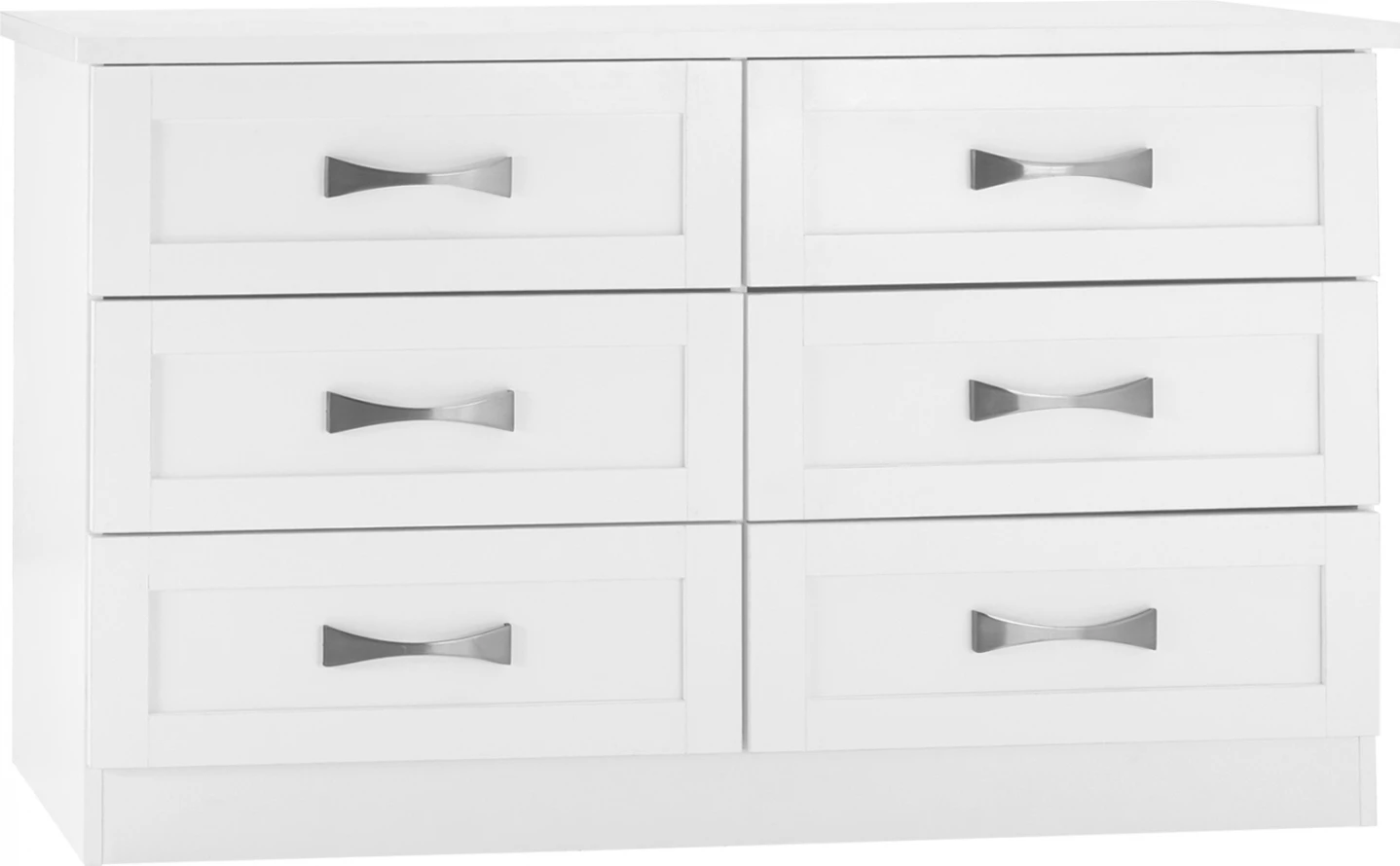 Bela komoda FH317.05 s 6 predali 120x40x76Hcm