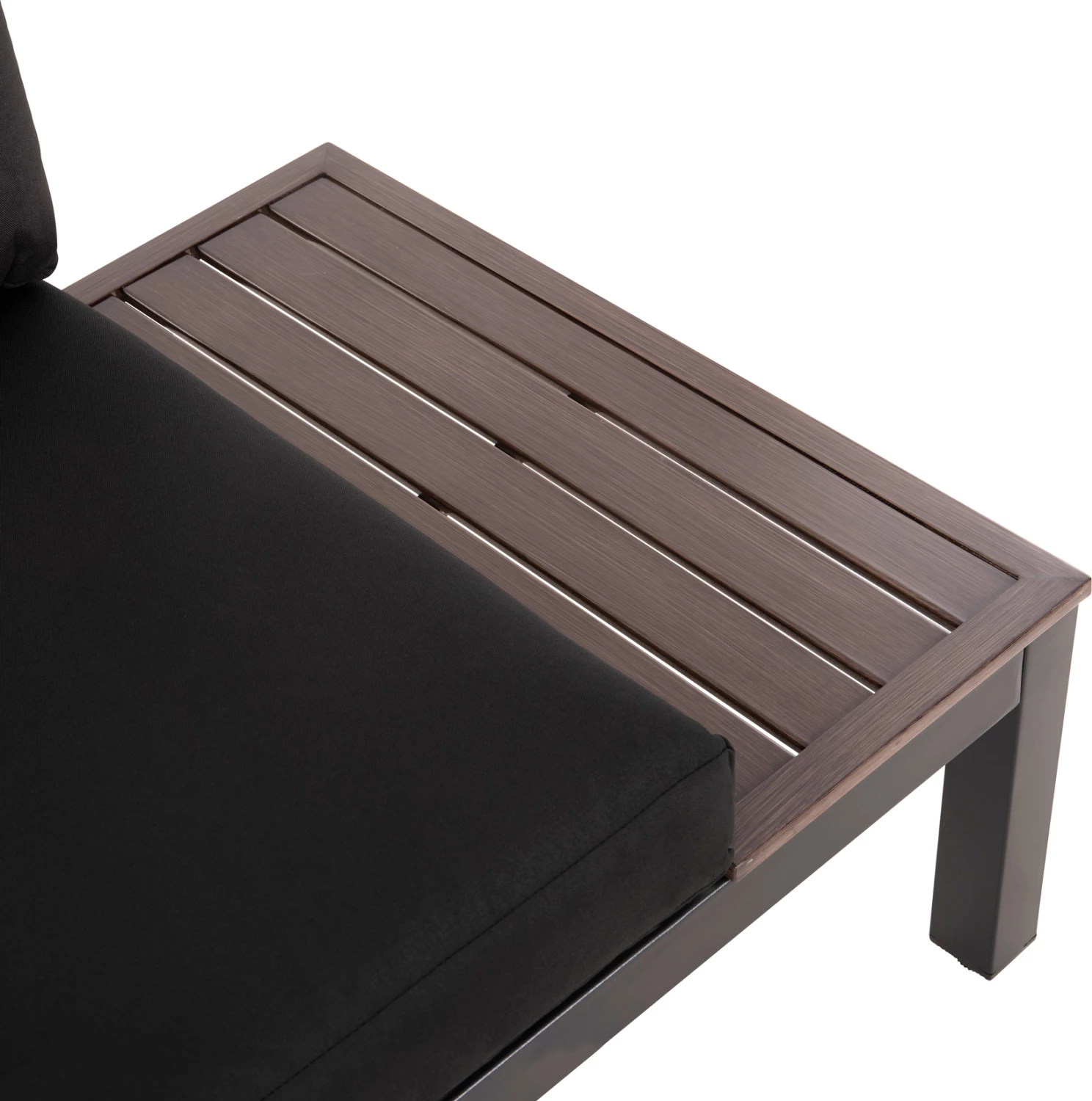 Zunanji lounge set DEX 3 kosi polimorfni FH6090 aluminij v antracitni barvi in rjavo-črnih blazinah