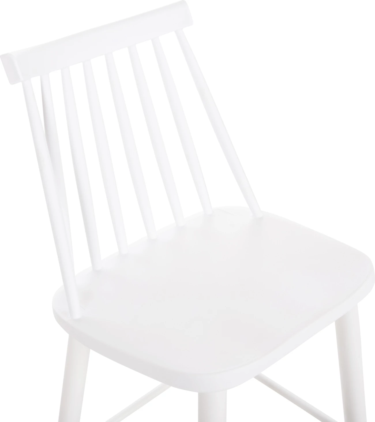 Barski stol z visokim sedežem VANESSA FH8459.11 bel PP & bele kovinske noge 47x48,5x107Hcm, set 2 kosov