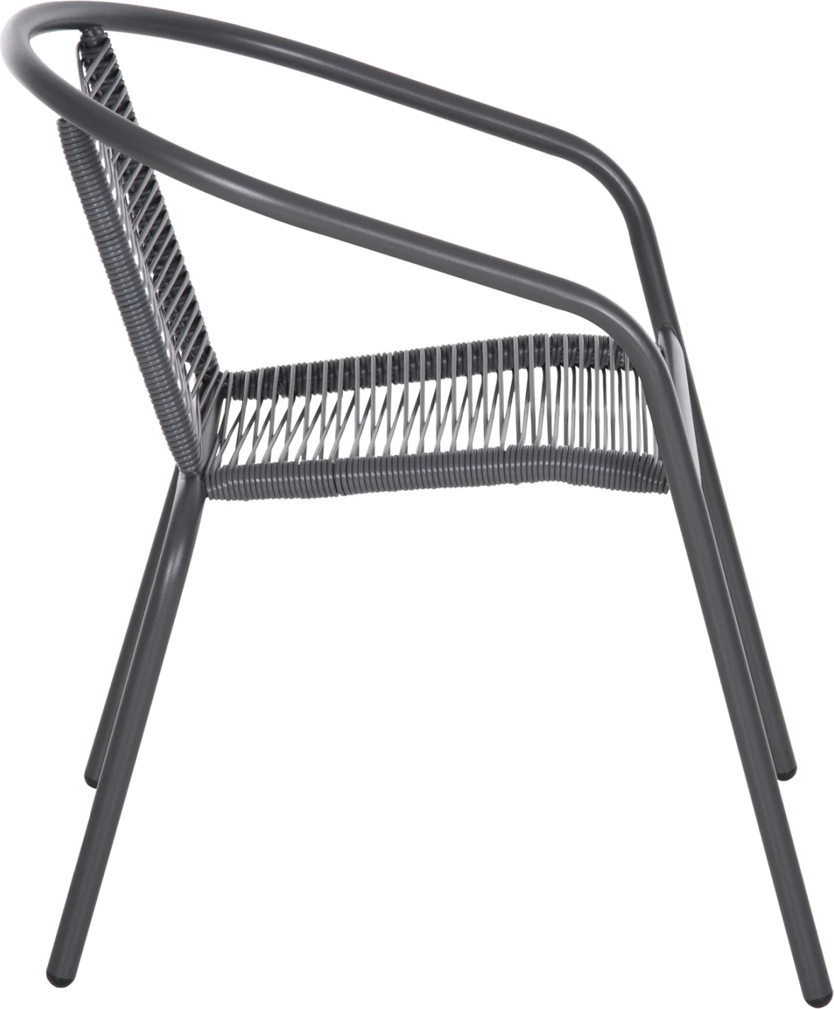 Stabilen naslanjač SWIFTER FH5969.01 iz kovine v sivi barvi-sintetični ratan v sivi barvi 54x61x75Hcm