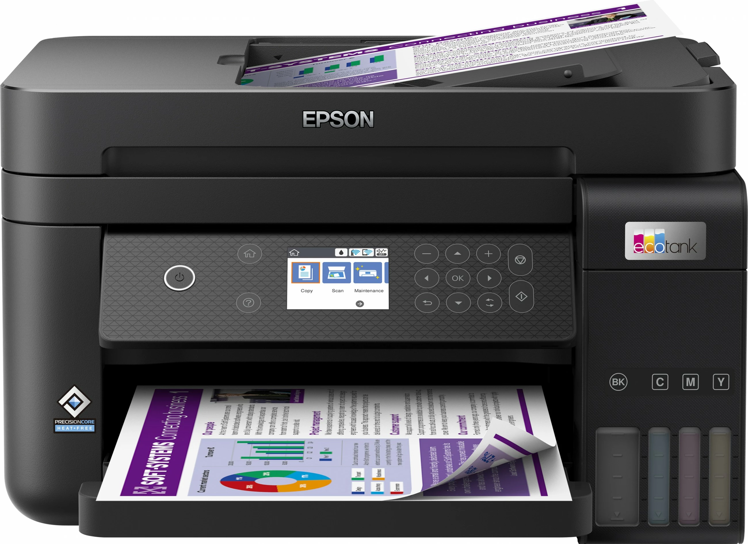 Multifunkcijski tiskalnik Epson EcoTank ET-3850, barven, A4, Wi‑Fi, LCD, črn