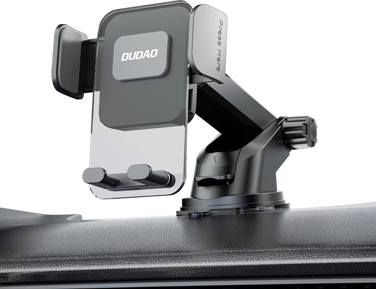 Držalo za telefon za avto Dudao F8Max+, črno, za armaturo ali vetrobransko steklo