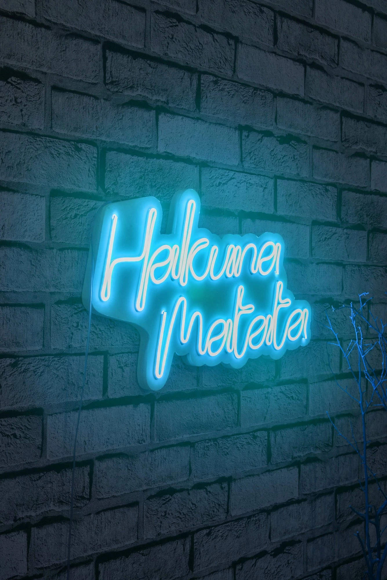 Dekorativne LED luči iz plastike, Hakuna Matata, modre barve