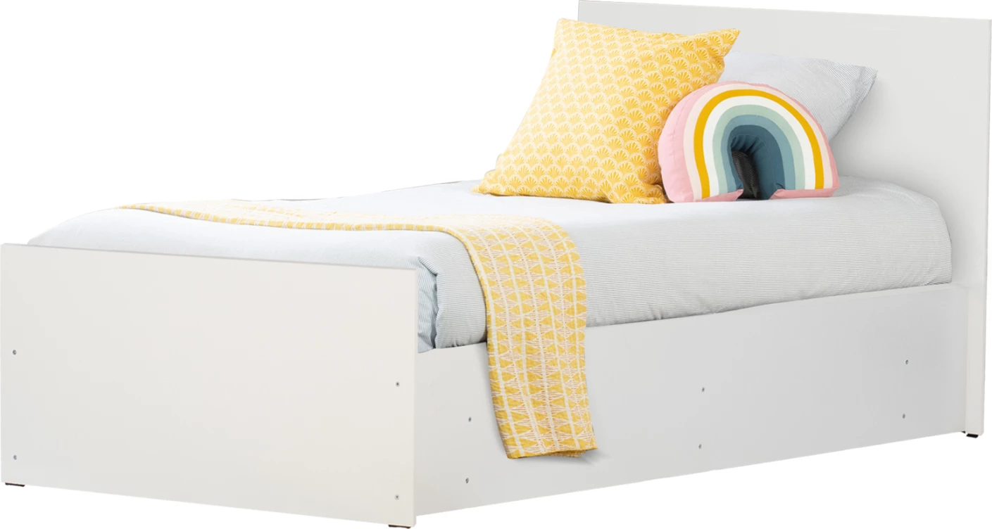 Melaminska postelja za vzmetnico 90x200 cm. Bela FH2433.03