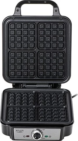 Waffle aparat, Adler AD 3083, 1800 W, srebrn