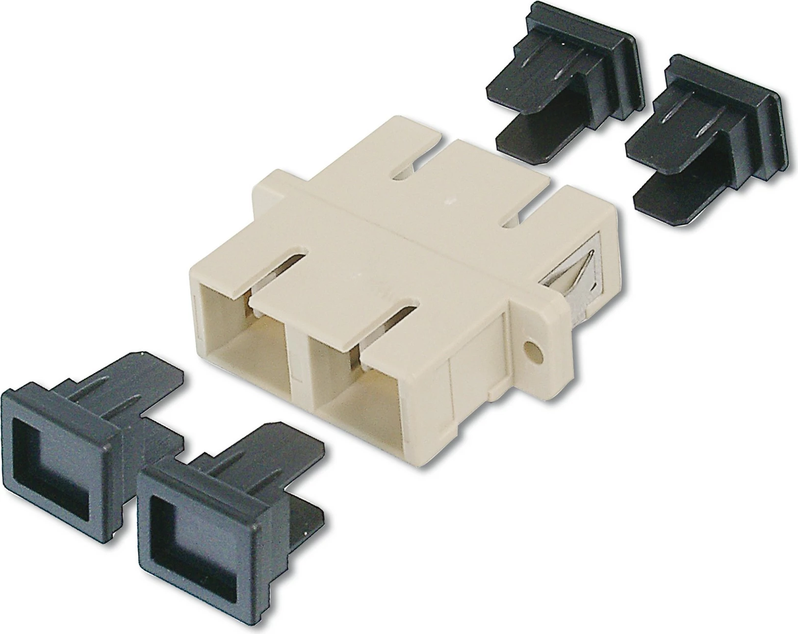 Optični adapter SC/SC, večmodalen, siv - Digitus
