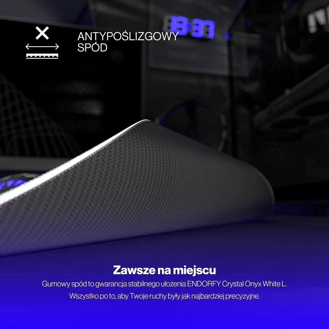 Mauspad Crystal Onyx Endorfy, L, bel