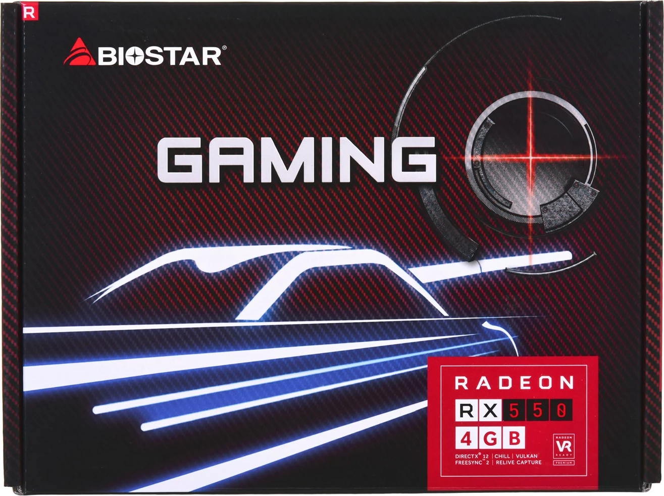 Grafična kartica Biostar Radeon RX550 AMD, 4 GB, GDDR5, črna