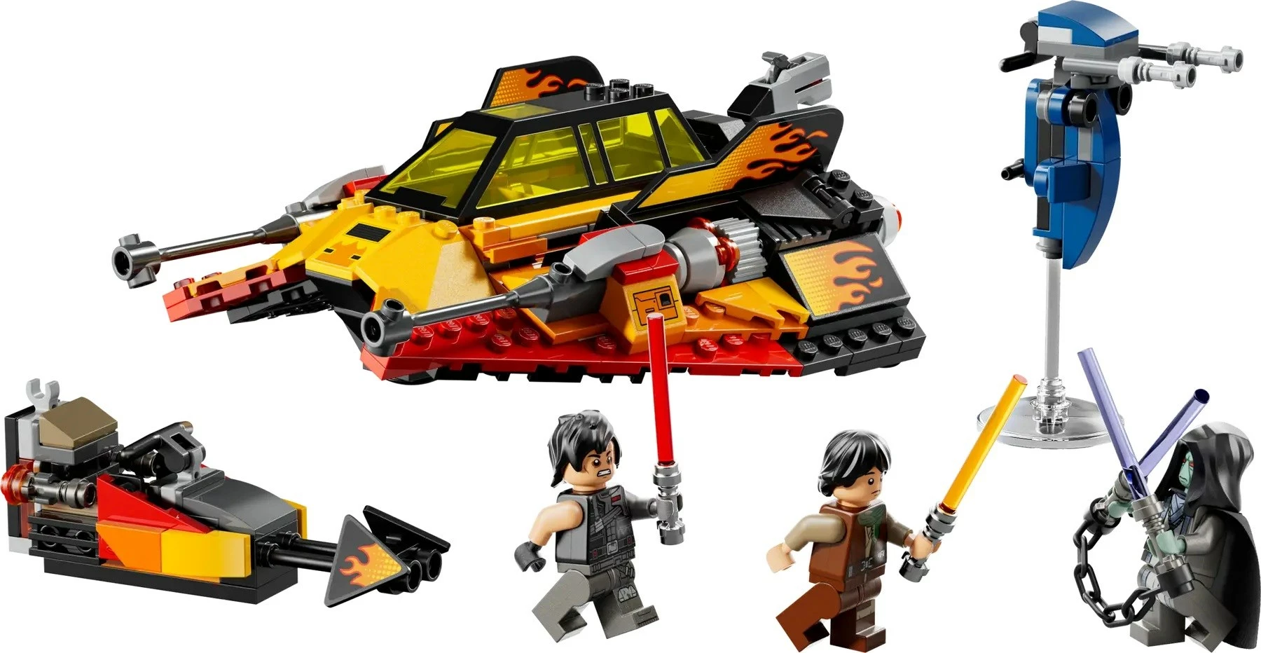Snowspeeder iz kompleta LEGO Star Wars The Force Burner 75414, 349 kosov, 3 minifigure