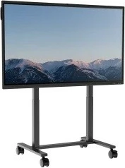 Električno stojalo za monitor Avtek TouchScreen V4 1MV137, za 55–86\", nosilnost 100 kg, električno nastavljanje višine z daljinskim upravljalnikom, črno