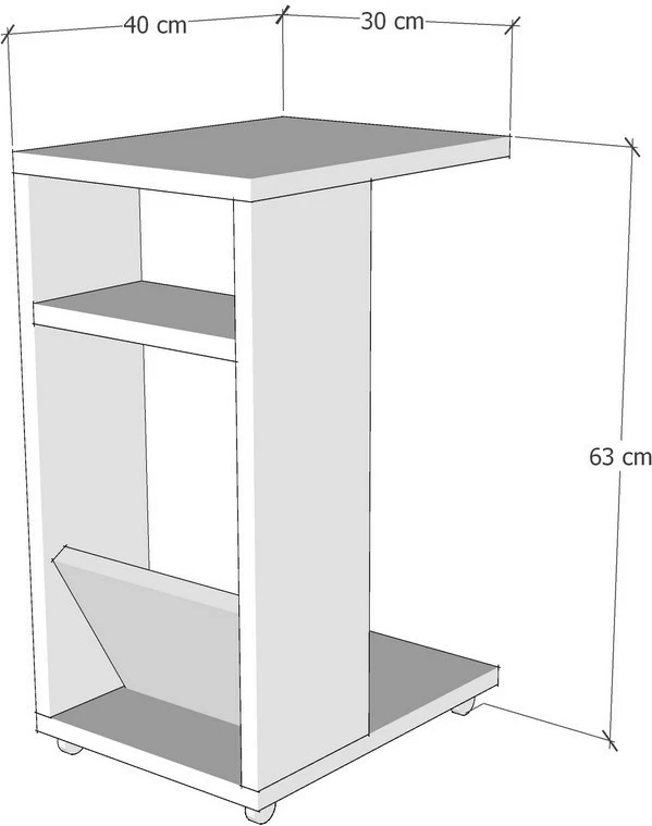 Stranska mizica Filinta Hanah Home, travertin