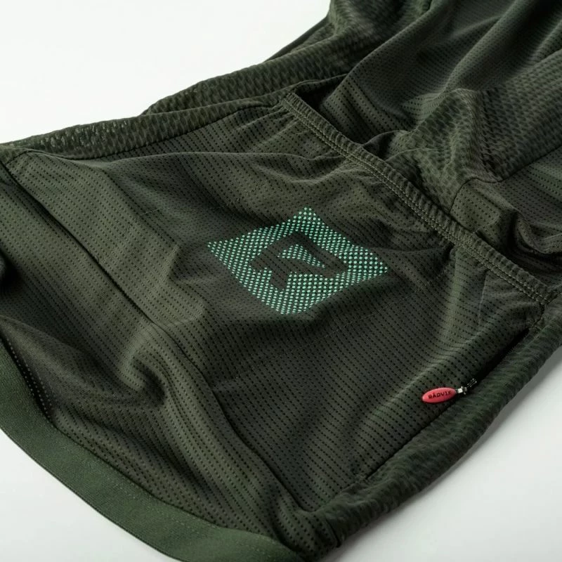 Kolesarska majica Radvik za ženske, rdeče in zelene barve