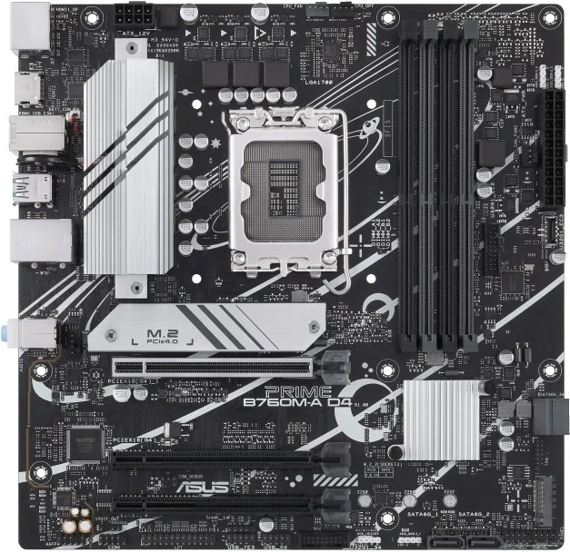 Plošča ASUS PRIME B760M-A D4-CSM, LGA 1700, micro ATX