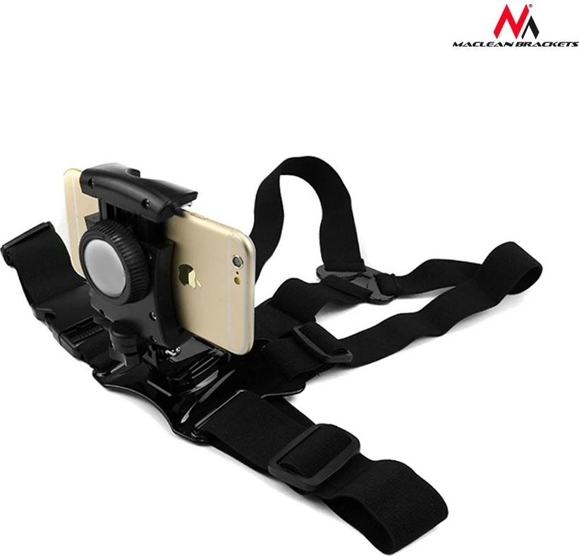 Športni trak za telefon, kamero in GoPro Maclean MC-773, črn