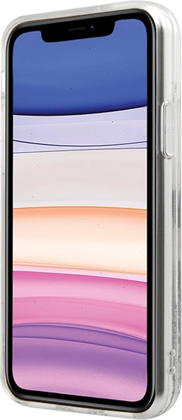 Ovitek za telefon s tekočimi bleščicami Kitty Head, Hello Kitty, za iPhone 11/XR, srebrn