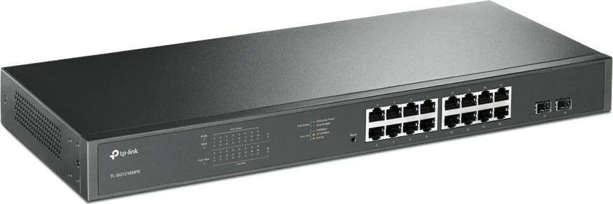 16-portni Gigabit PoE/PoE+ upravljani switch TP-Link JetStream, Rack 1U