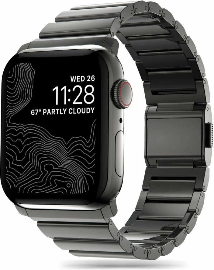 Jekleni pašček za Apple Watch, Tech-Protect SteelBand, 42/44/45/49 mm, črn